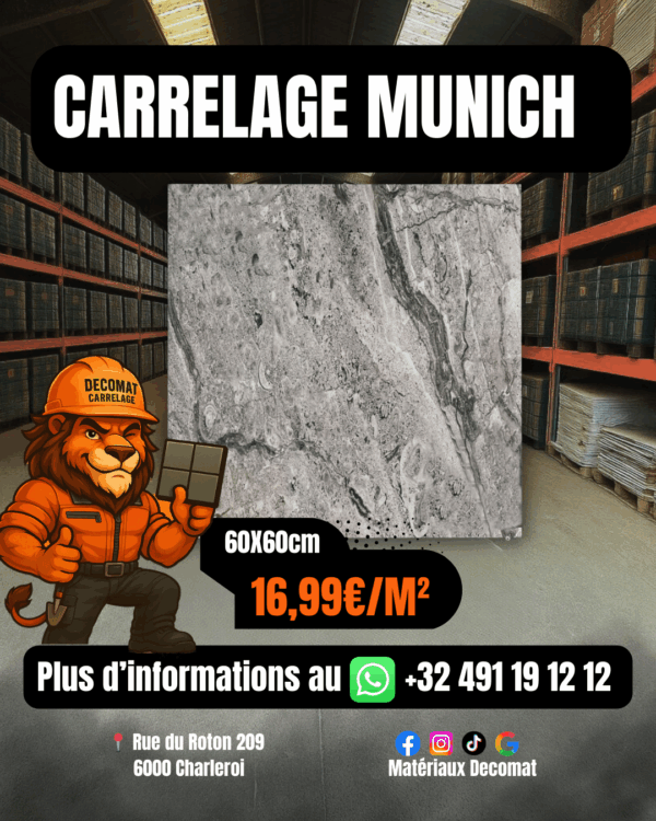 Carrelage Munich 60x60 cm – 16,99€/m²