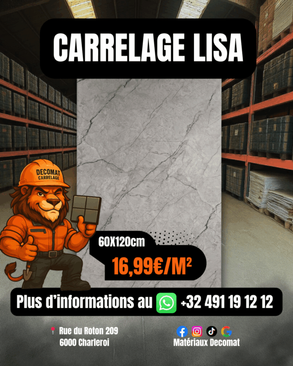 Carrelage Lisa 60x120 cm – 16,99€/m²