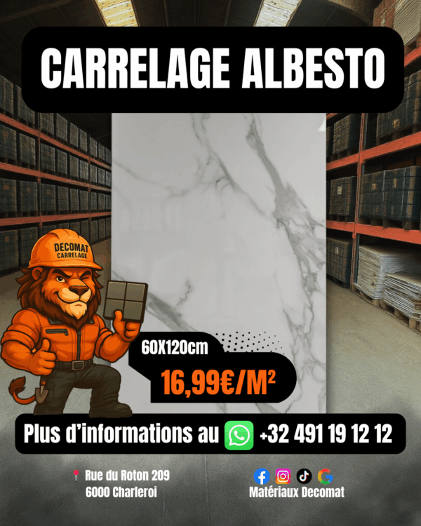 Carrelage Albesto 60x120 cm – 16,99€/m²