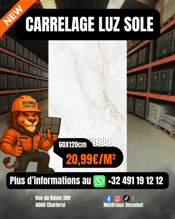 Carrelage Luz Sole 60x120 cm – 20,99€/m²