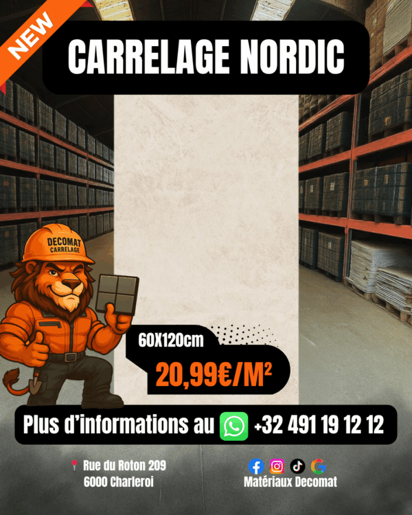 Carrelage Nordic 60x120 cm – 20,99€/m²