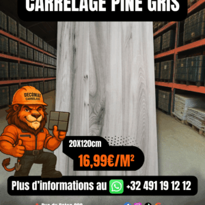 Carrelage Pine Gris effet parquet  20x120 cm – 16,99€/m²