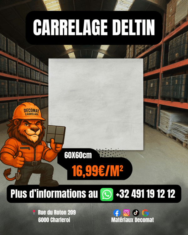 Carrelage Deltin 60x60 cm – 16,99€/m²