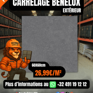 Carrelage Benelux Extérieur 60x60 cm – 26,99€/m²