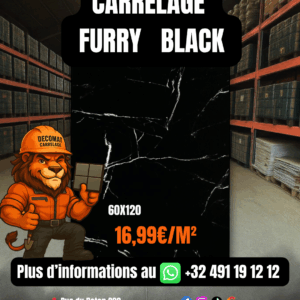 Carrelage Furry Black 60x120 cm – 16,99€/m²