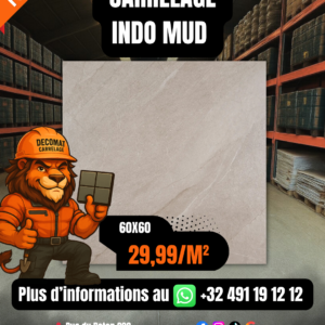 CARRELAGE INDO MUD  60X60 CM – 29,99€